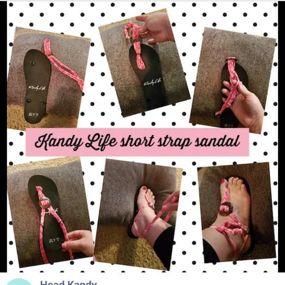 Kandy Life Interchangeable Wedge / sizes 5, 6, 7/ NWT/ HOT PINK SHORT STRAP - Picture 12 of 14